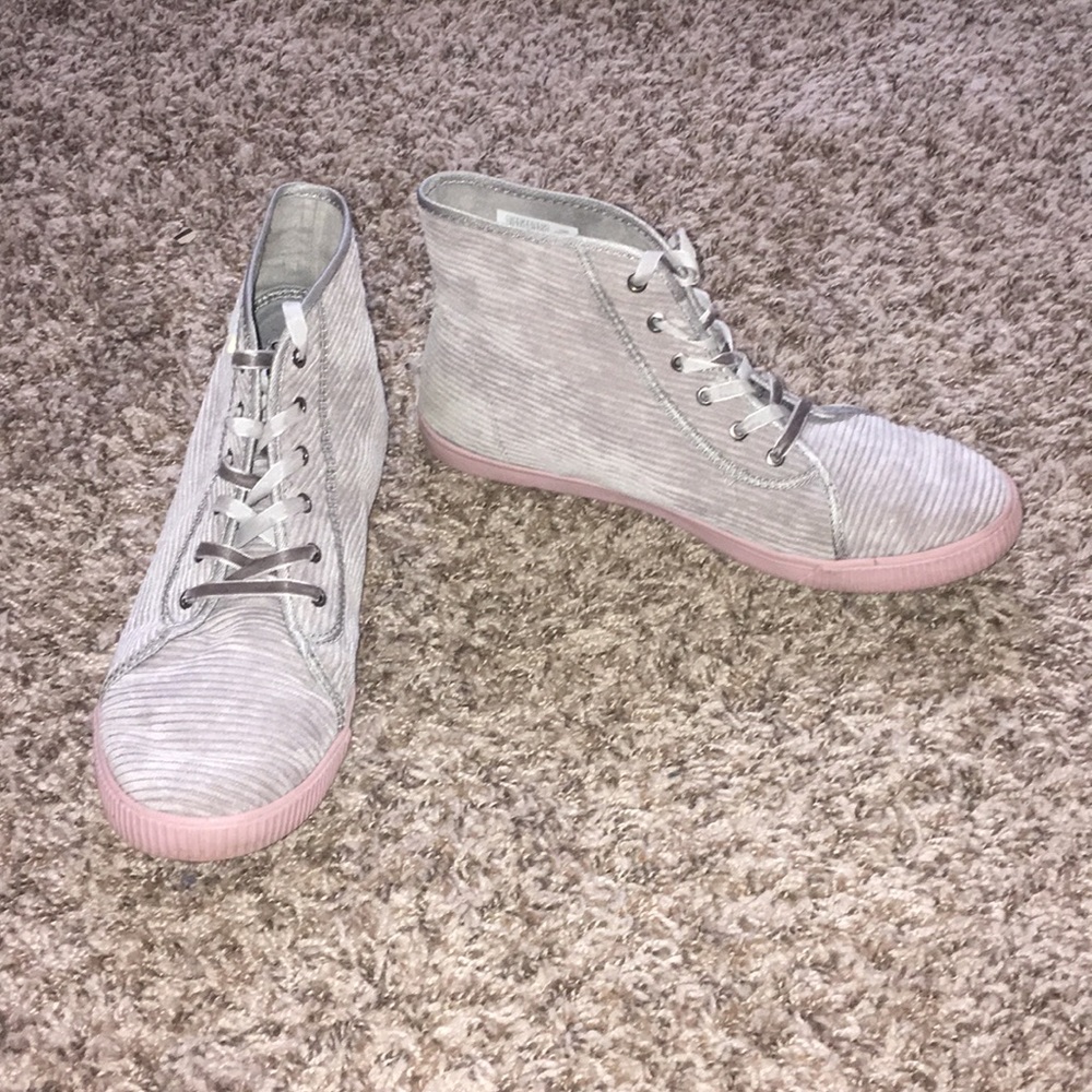 Toms Grey Corduroy High Top Sneakers